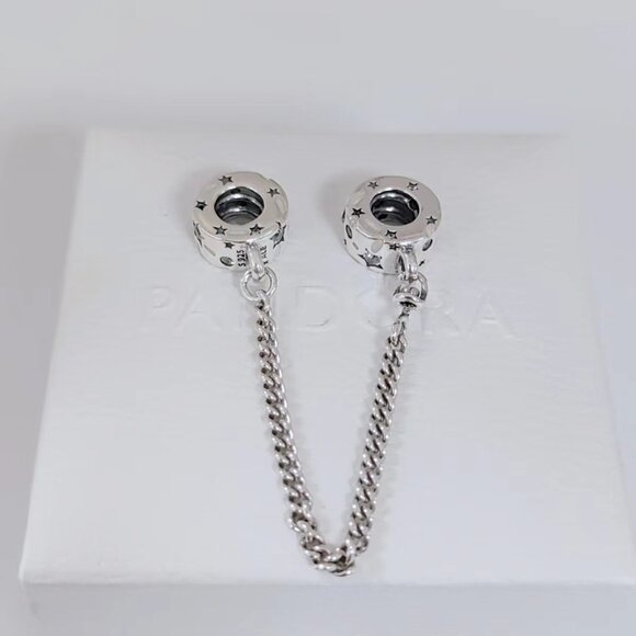 Pandora Stars & Galaxy Safety Chain S925 Sterling Silver with box - Picture 7 of 7